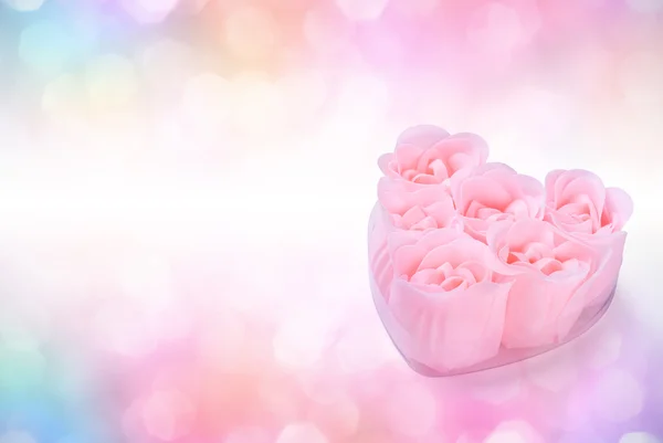 Rosa rosa coração — Fotografia de Stock