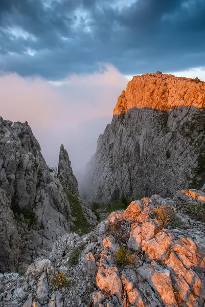 Rosso tramonto picco — Foto Stock