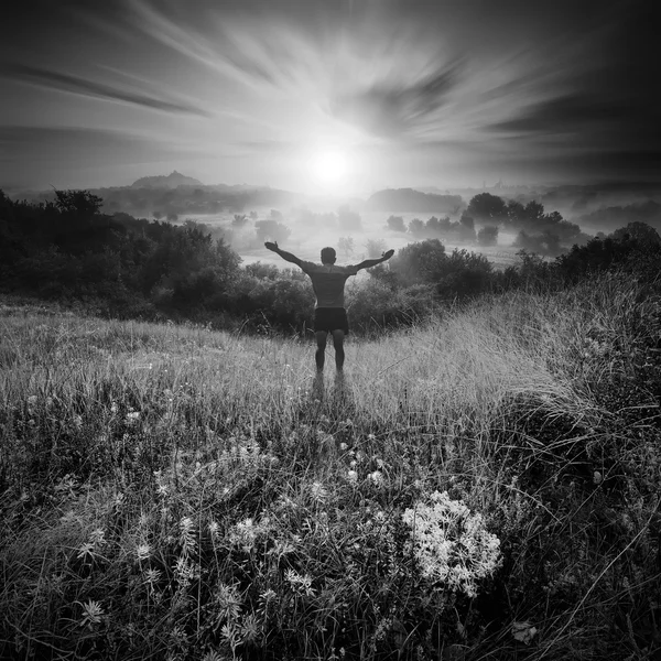 Buenos días. Monocromo — Foto de Stock