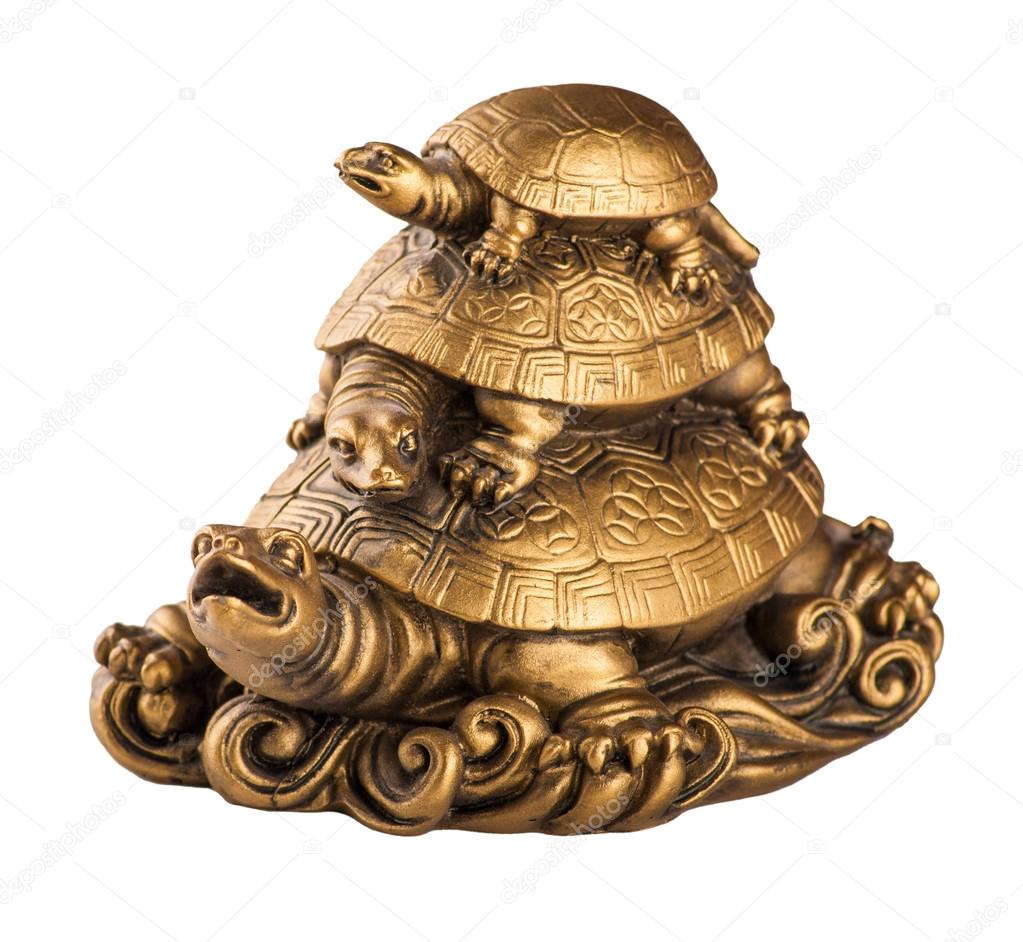 Gold feng-shui turtles