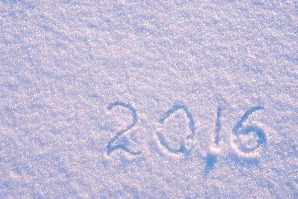 2016 on the snow — Stock Photo, Image