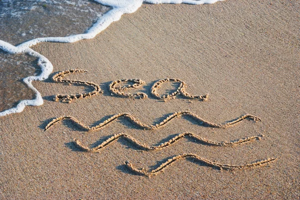 Moře na písku — Stock fotografie