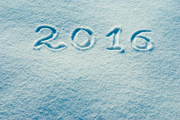 2016 written on a snow 3 — Stock Photo, Image