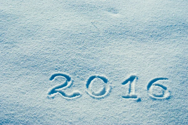 2016 written on a snow 4 — Stock Photo, Image