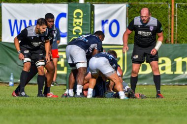 Brasov, Romanya, 29 Ağustos 2020 - SCM RUGBY Timisoara - Oficial - ACS Tomitanii Constanta, yarı final Süper Liga Cec Bank