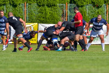 Brasov, Romanya, 29 Ağustos 2020 - SCM RUGBY Timisoara - Oficial - ACS Tomitanii Constanta, yarı final Süper Liga Cec Bank