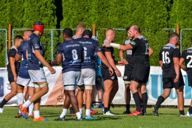 Brasov, Romanya, 29 Ağustos 2020 - SCM RUGBY Timisoara - Oficial - ACS Tomitanii Constanta, yarı final Süper Liga Cec Bank