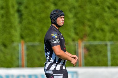 Brasov, Romanya, 30 Ağustos 2020 - Dinamo Rugby VS RUGBY U Cluj Oficial, yarı final Süper Liga Cec Bank arasındaki maçta bilinmeyen rugby oyuncusu