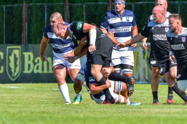 Brasov, Romanya, 29 Ağustos 2020 - SCM RUGBY Timisoara - Oficial - ACS Tomitanii Constanta, yarı final Süper Liga Cec Bank