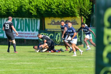 Brasov, Romanya, 29 Ağustos 2020 - SCM RUGBY Timisoara - Oficial - ACS Tomitanii Constanta, yarı final Süper Liga Cec Bank