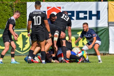 Brasov, Romanya, 29 Ağustos 2020 - SCM RUGBY Timisoara - Oficial - ACS Tomitanii Constanta, yarı final Süper Liga Cec Bank