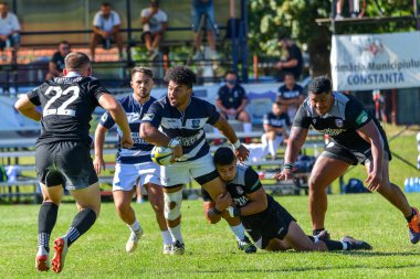Brasov, Romanya, 29 Ağustos 2020 - SCM RUGBY Timisoara - Oficial - ACS Tomitanii Constanta, yarı final Süper Liga Cec Bank