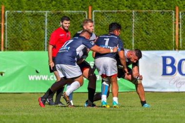 Brasov, Romanya, 29 Ağustos 2020 - SCM RUGBY Timisoara - Oficial - ACS Tomitanii Constanta, yarı final Süper Liga Cec Bank