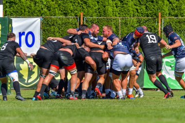 Brasov, Romanya, 29 Ağustos 2020 - SCM RUGBY Timisoara - Oficial - ACS Tomitanii Constanta, yarı final Süper Liga Cec Bank