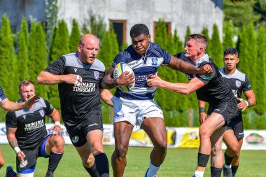Brasov, Romanya, 29 Ağustos 2020 - SCM RUGBY Timisoara - Oficial - ACS Tomitanii Constanta, yarı final Süper Liga Cec Bank