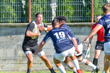 Brasov, Romanya, 29 Ağustos 2020 - SCM RUGBY Timisoara - Oficial - ACS Tomitanii Constanta, yarı final Süper Liga Cec Bank