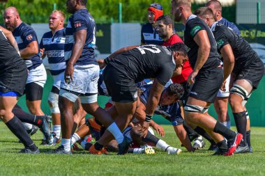 Brasov, Romanya, 29 Ağustos 2020 - SCM RUGBY Timisoara - Oficial - ACS Tomitanii Constanta, yarı final Süper Liga Cec Bank