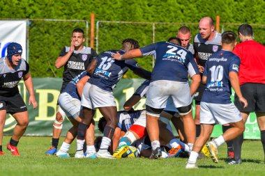 Brasov, Romanya, 29 Ağustos 2020 - SCM RUGBY Timisoara - Oficial - ACS Tomitanii Constanta, yarı final Süper Liga Cec Bank