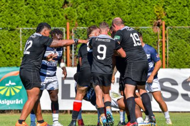 Brasov, Romanya, 29 Ağustos 2020 - SCM RUGBY Timisoara - Oficial - ACS Tomitanii Constanta, yarı final Süper Liga Cec Bank
