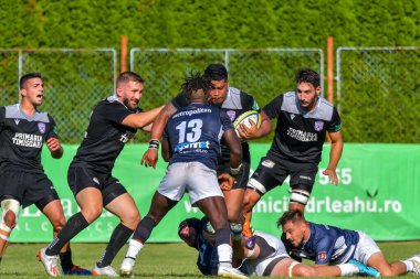 Brasov, Romanya, 29 Ağustos 2020 - SCM RUGBY Timisoara - Oficial - ACS Tomitanii Constanta, yarı final Süper Liga Cec Bank