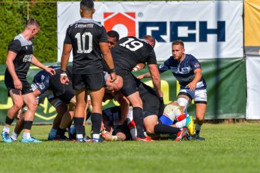 Brasov, Romanya, 29 Ağustos 2020 - SCM RUGBY Timisoara - Oficial - ACS Tomitanii Constanta, yarı final Süper Liga Cec Bank