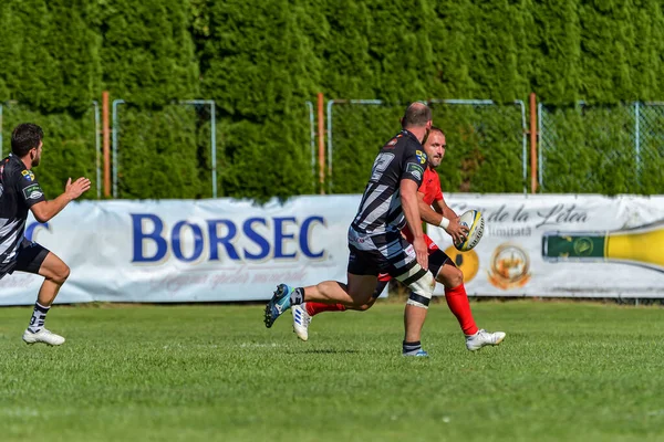 Brasov Romênia Agosto 2020 Jogador Rugby Desconhecido Durante Jogo Entre — Fotografia de Stock