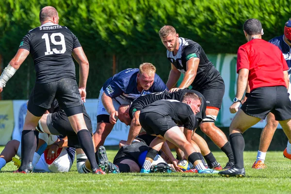 Brasov Roemenië Augustus 2020 Onbekende Rugbyspeler Tijdens Wedstrijd Tussen Scm — Stockfoto