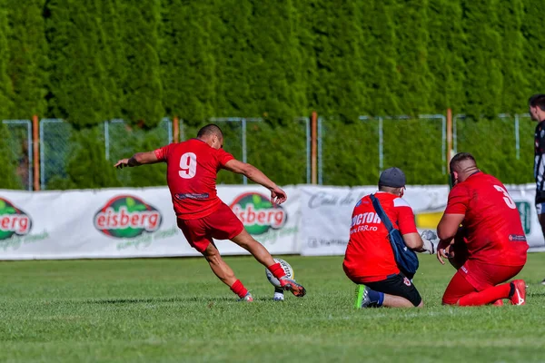 布拉索夫 罗马尼亚 2020年8月30日 在Dinamo Rugby Rugby Cluj Oficial Super Liga — 图库照片