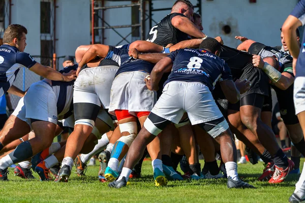 Brasov Roemenië Augustus 2020 Onbekende Rugbyspeler Tijdens Wedstrijd Tussen Scm — Stockfoto