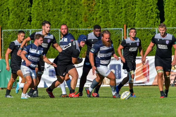 Brasov Roemenië Augustus 2020 Onbekende Rugbyspeler Tijdens Wedstrijd Tussen Scm — Stockfoto