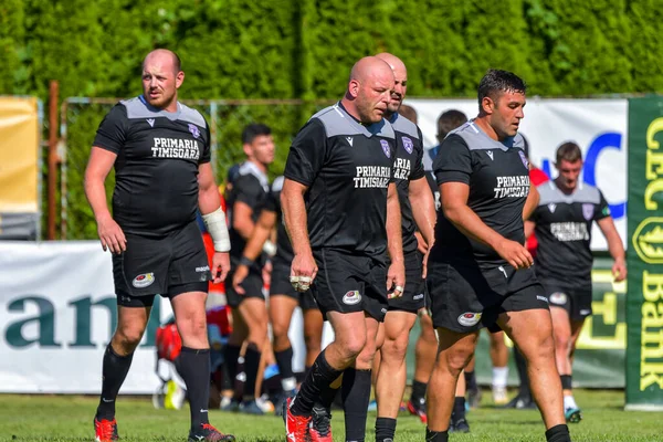 Brasov Roemenië Augustus 2020 Onbekende Rugbyspeler Tijdens Wedstrijd Tussen Scm — Stockfoto