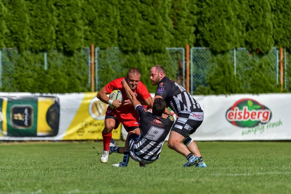 Brasov Rumania Agosto 2020 Jugador Rugby Desconocido Durante Partido Entre —  Fotos de Stock