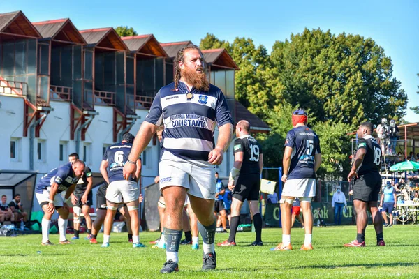 Brasov Roemenië Augustus 2020 Onbekende Rugbyspeler Tijdens Wedstrijd Tussen Scm — Stockfoto