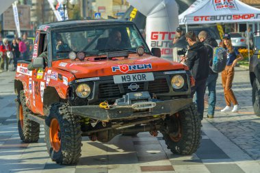 SARATA MONTEORU, BUZAU, ROMANIA 11-14 Ekim 2018: GTC TROPHY 2018 Bilinmeyen Yarışmacı Romanya Off-Road Şampiyonası 'nın en uzun günü