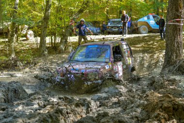 Harghita Bai, Miercurea Ciuc, ROMANIA 10-11 Ağustos: HARGHITA TROPHY 2018 Bilinmeyen Yarışmacı Romanya Off-Road Şampiyonası 'nın en uzun günü.