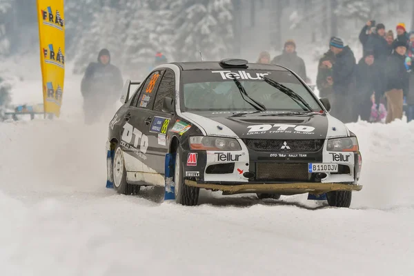 Covasna Romania January 2018 Unknown Pilots Competing Winter Rally Covasna — 图库照片