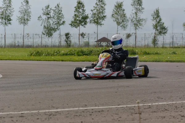Prejmer Brasov Romania May Unknown Pilots Competition National Karting Championship — 스톡 사진