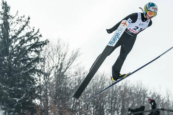 2019年1月25日至27日 罗马尼亚拉斯诺夫 Fis Ski Jumping World Cup Ladies 2019 Rasnov — 图库照片