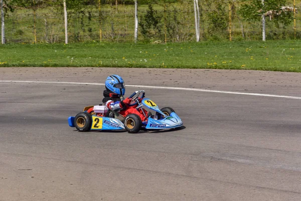 Prejmer Brasov Romania May Unknown Pilots Competition National Karting Championship — 스톡 사진