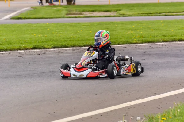 Prejmer Brasov Rumänien Mai Unbekannte Piloten Nehmen Der Nationalen Kartmeisterschaft — Stockfoto