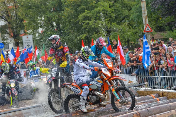 Sibiu Románia Július Ismeretlen Versenyző Red Bull Romaniacs Hard Enduro — Stock Fotó