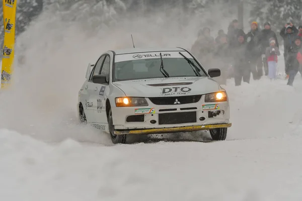 2018 Covasna Romania January 2018 Unknown Pilots Competition Winter Rally — 스톡 사진