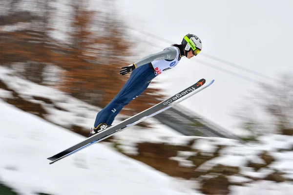 Rasnov Románia 2018 Március Ismeretlen Síugró Versenyek Fis Ski Jumping — Stock Fotó