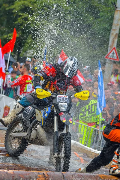 Sibiu Romania Luglio Sconosciuto Concorrente Red Bull Romaniacs Hard Enduro — Foto Stock