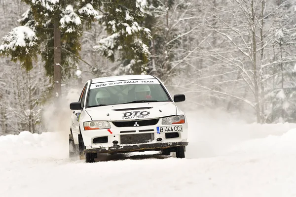 Covasna Romania January 2018 Unknown Pilots Competing Winter Rally Covasna — 图库照片