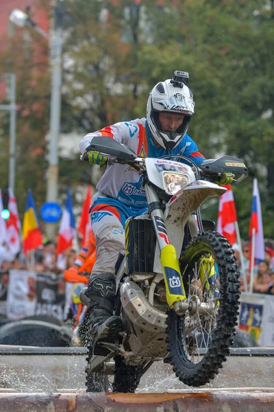 Sibiu Romania Julio Desconocida Competidora Red Bull Romaniacs Hard Enduro — Foto de Stock