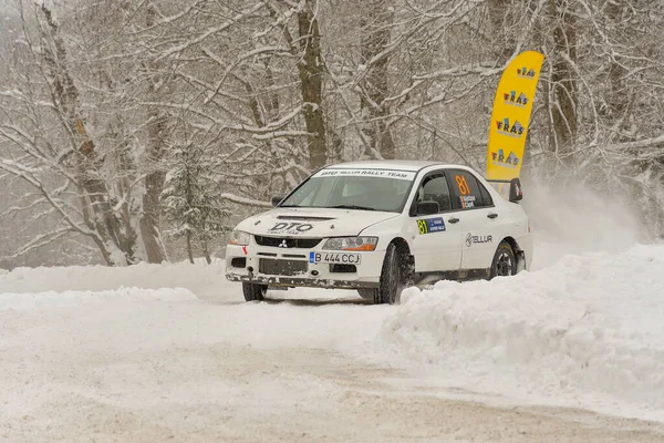 Covasna Romania January 2018 Unknown Pilots Competing Winter Rally Covasna — 图库照片