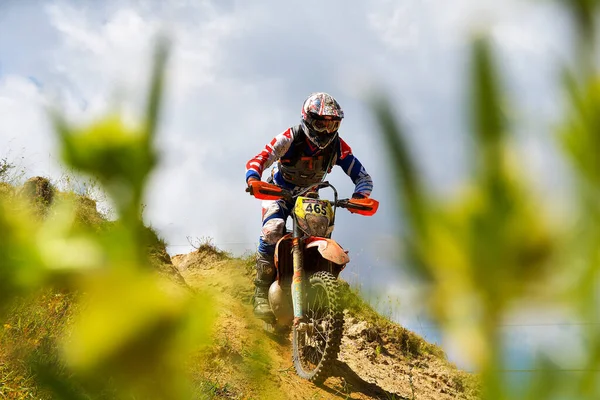 Sibiu Romania Julio Desconocida Competidora Red Bull Romaniacs Hard Enduro — Foto de Stock