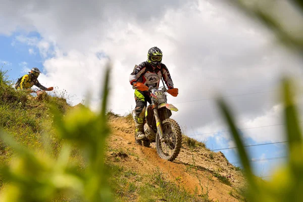 Sibiu Romania Julio Desconocida Competidora Red Bull Romaniacs Hard Enduro —  Fotos de Stock