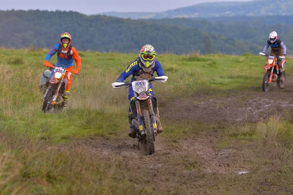 Sibiu Roemenië Juli Onbekende Concurrent Red Bull Roemeniacs Hard Enduro — Stockfoto